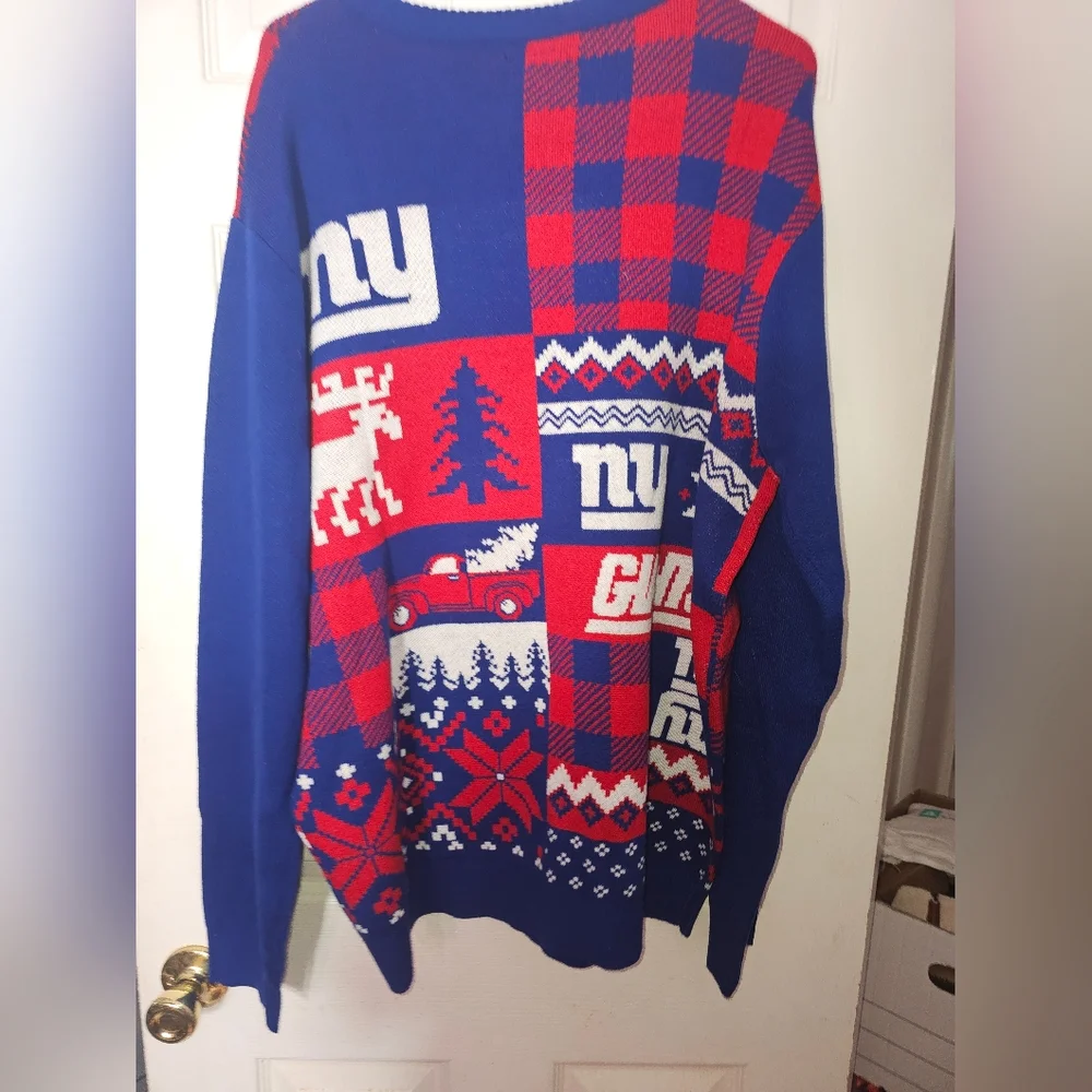 NEW NFL Sweater Mens Size X Large New York Giants Ugly Holiday Sweater FOCO
